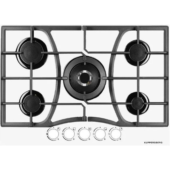 Газовая варочная поверхность Kuppersberg FG 73 W (белое стекло) - фото 