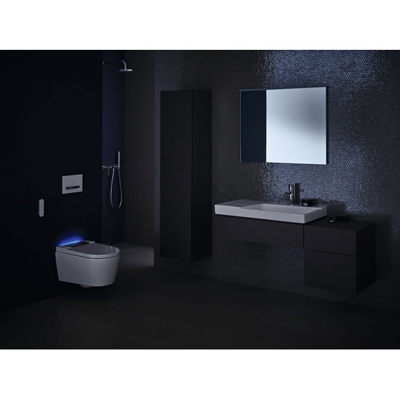 Унитаз-биде подвесной безободковый Geberit AquaClean Sela 146.224.21.1 с крышкой микролифт (панель - хром) - фото 12