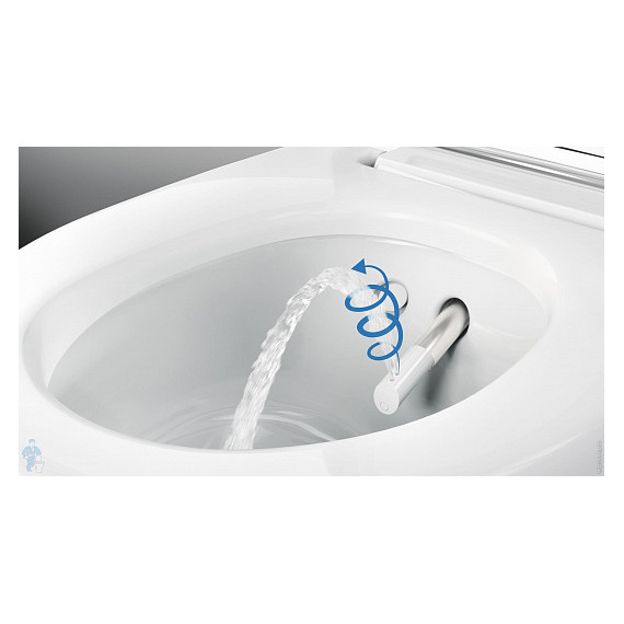 Унитаз-биде подвесной безободковый Geberit AquaClean Sela 146.224.11.1 с крышкой микролифт (панель - белая) - фото, картинка 2 Унитаз-биде подвесной безободковый Geberit AquaClean Sela 146.224.11.1 с крышкой микролифт (панель - белая) - фото 2