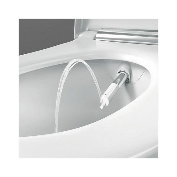 Унитаз-биде подвесной безободковый Geberit AquaClean Sela 146.224.11.1 с крышкой микролифт (панель - белая) - фото, картинка 3 Унитаз-биде подвесной безободковый Geberit AquaClean Sela 146.224.11.1 с крышкой микролифт (панель - белая) - фото 3