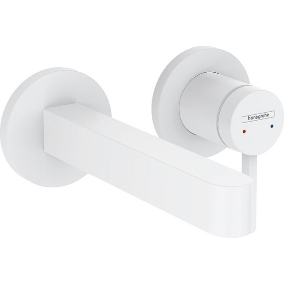 Смеситель для раковины настенный Hansgrohe Finoris 76051700, белый матовый - фото 