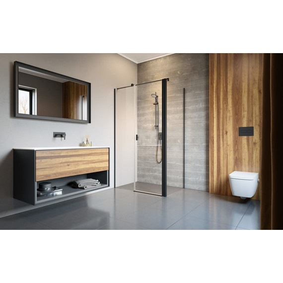 Душевое ограждение Radaway Nes 8 Black KDS II 120x70 см L (стекло 8 мм), черный/прозрачное - фото 2