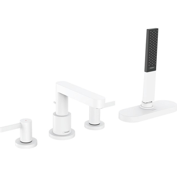 Смеситель для ванны Hansgrohe Finoris 76444700, белый матовый - фото 