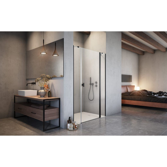 Душевая дверь Radaway Nes 8 Black DWJS 130 см R (стекло 8 мм), черный/прозрачное - фото 2