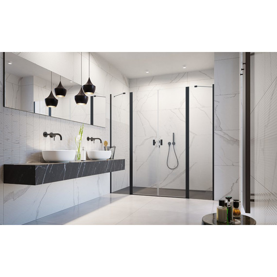 Душевая дверь Radaway Nes Black DWD II 130 см W1, черный/прозрачное - фото 2