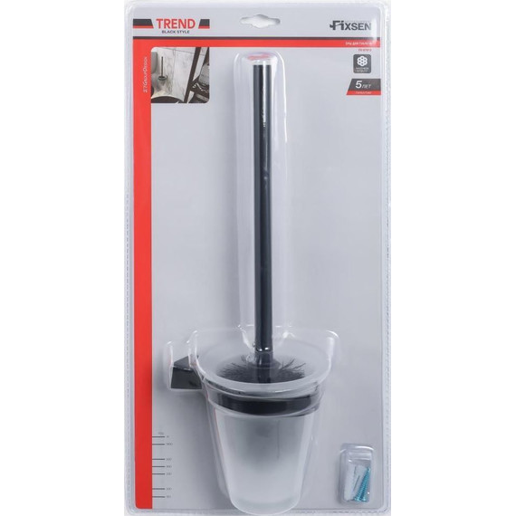 Ершик для унитаза Fixsen Trend FX-97813, цвет чёрный матовый - фото 2