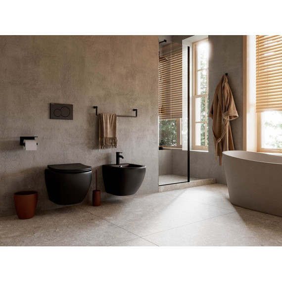 Биде подвесное Ceramicanova Metropol CN4003MB, черный матовый - фото 8