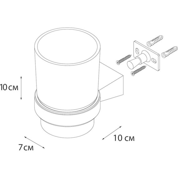 Стакан для зубных щеток Fixsen Trend FX-97806, чёрный матовый - фото 3