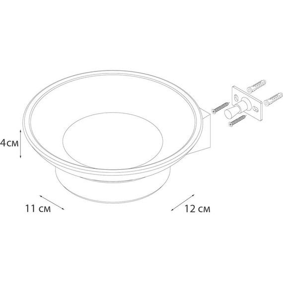 Мыльница Fixsen Trend FX-97808, цвет чёрный матовый - фото 3