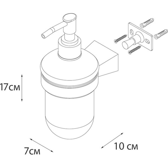 Дозатор для жидкого мыла Fixsen Trend FX-97812, цвет чёрный матовый - фото 3
