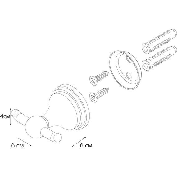 Двойной крючок Fixsen Laguna GR-7805 - фото 3