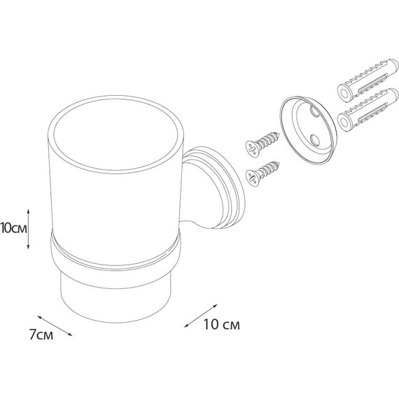 Стакан для зубных щеток Fixsen Laguna GR-7806 - фото 3