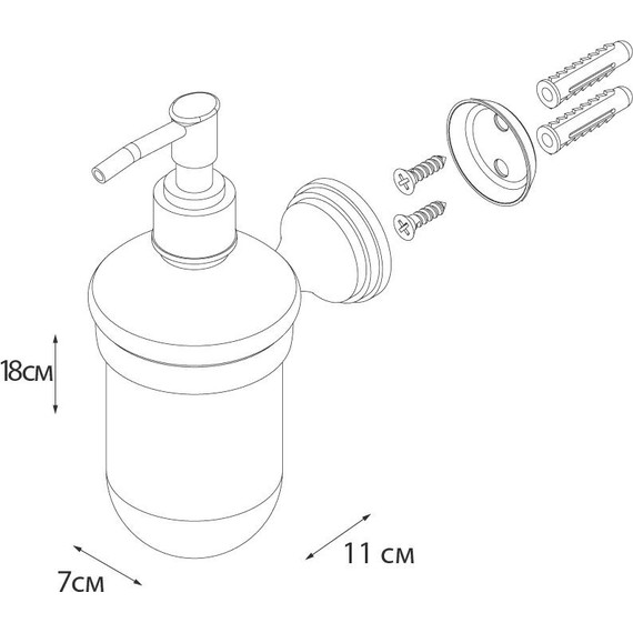 Дозатор для жидкого мыла Fixsen Laguna GR-7812 - фото 3