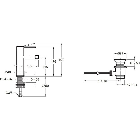Смеситель для биде Jacob Delafon Grands Boulevards E77982-4A-CP - фото 2