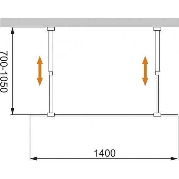 Душевая перегородка Cezares 140 см LIBERTA-L-2-140-C-NERO (телескопические кронштейны, стекло 8 мм) черный/прозрачное - фото 5