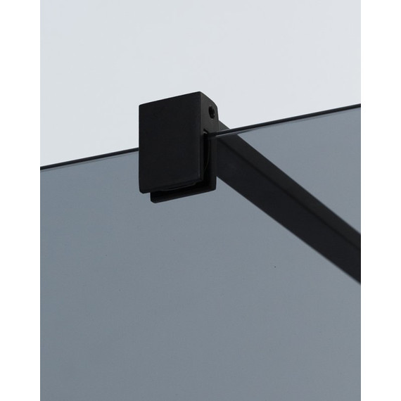 Душевая перегородка Cezares 120 см LIBERTA-L-2-120-GR-NERO (телескопические кронштейны, стекло 8 мм) черный/тонированное - фото 3