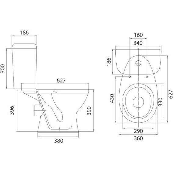 Унитаз-компакт Santeri Pro 1.P215.5.S00.00B.F с крышкой полипропилен - фото, картинка 3 Унитаз-компакт Santeri Pro 1.P215.5.S00.00B.F с крышкой полипропилен - фото 3