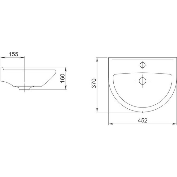 Раковина подвесная Santeri Родничок 45 см 1.3131.0.S00.10B.0 - фото 3