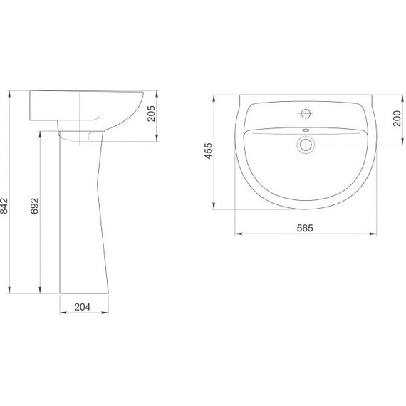 Раковина подвесная Santeri Версия 56 см 1.3111.5.S00.11B.0 - фото 5