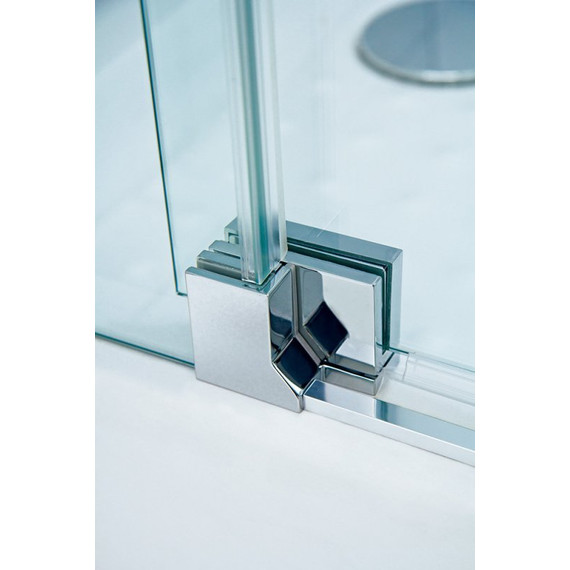 Душевое ограждение Cezares 70-80x100 см SLIDER-AH-1-100-70/80-C-Cr (стекло 8 мм) хром/прозрачное - фото 3