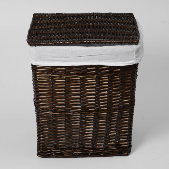 Корзина для белья WasserKraft Isar 47 см WB-130-L, цвет тёмно-коричневый - фото 2
