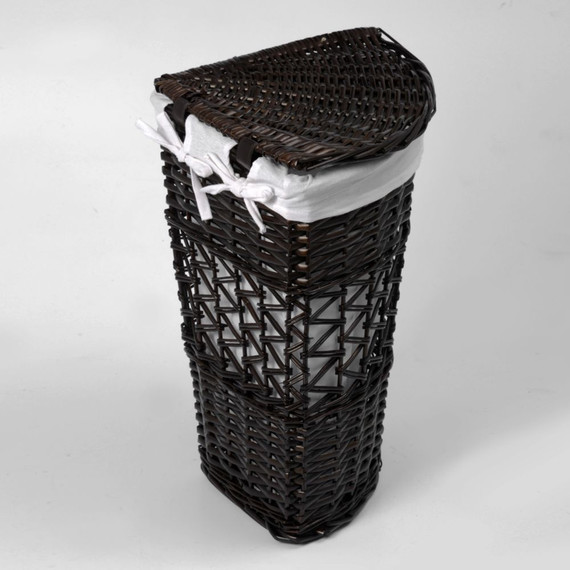 Корзина для белья WasserKraft Salm 41 см WB-270-L, цвет тёмно-коричневый - фото 3