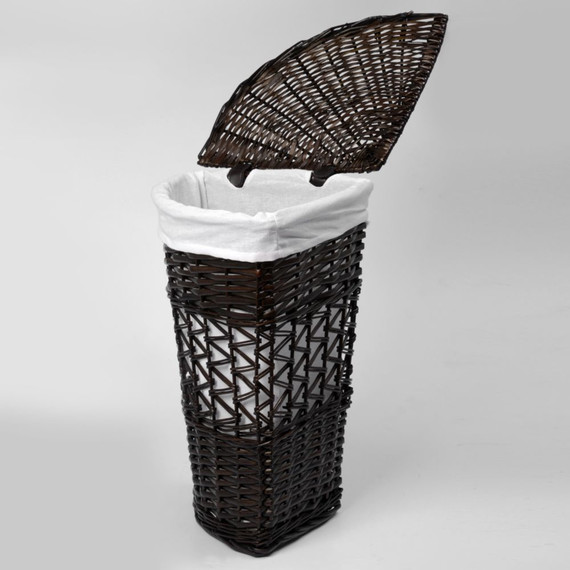 Корзина для белья WasserKraft Salm 41 см WB-270-L, цвет тёмно-коричневый - фото 4