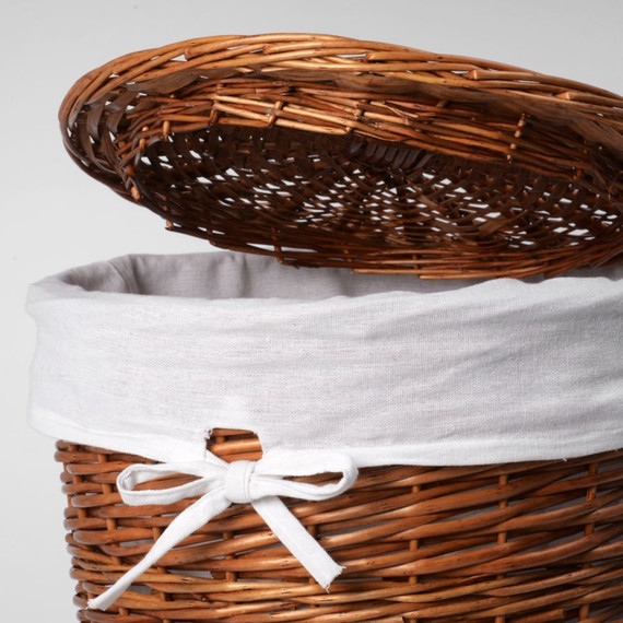 Корзина для белья WasserKraft Leine 41 см WB-350-M, цвет светло-коричневый - фото, картинка 6 Корзина для белья WasserKraft Leine 41 см WB-350-M, цвет светло-коричневый - фото 6