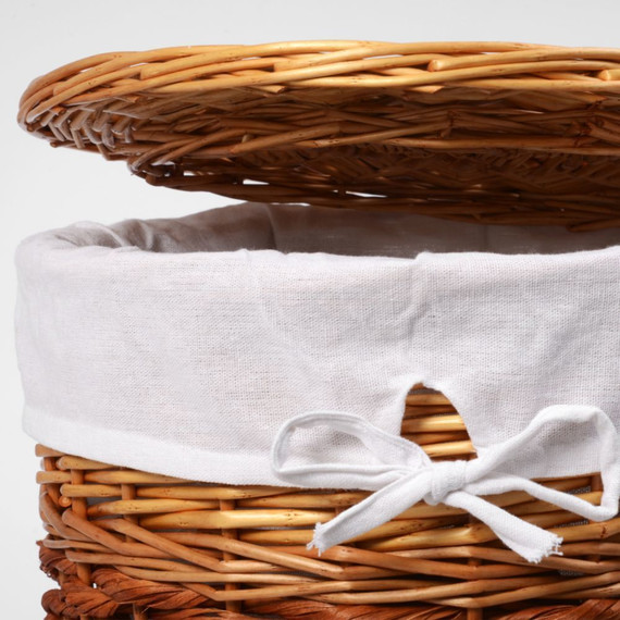 Корзина для белья WasserKraft Main 37 см WB-410-M, цвет светло-коричневый - фото 5