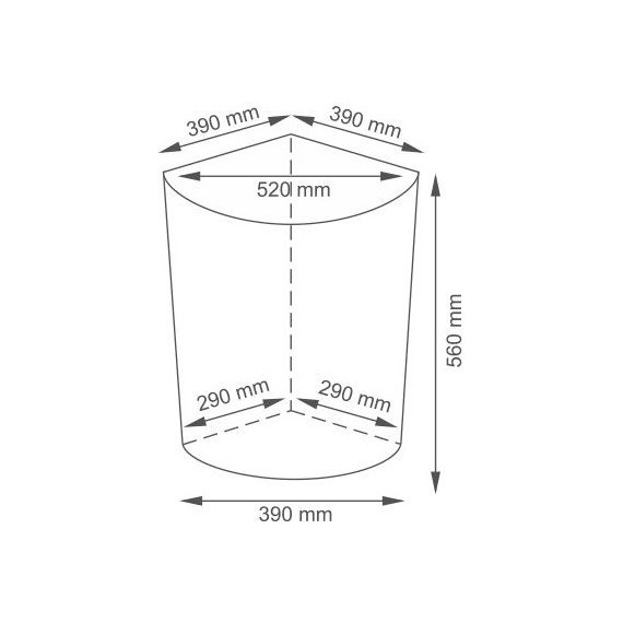 Корзина для белья WasserKraft Vils 39 см WB-560-L, цвет белый - фото 9