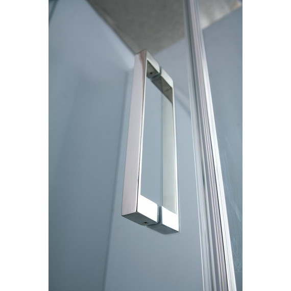 Душевое ограждение Cezares (80-90)x(80-90) см SLIDER-R-2-80/90-C-Cr (стекло 8 мм) хром/прозрачное - фото 2