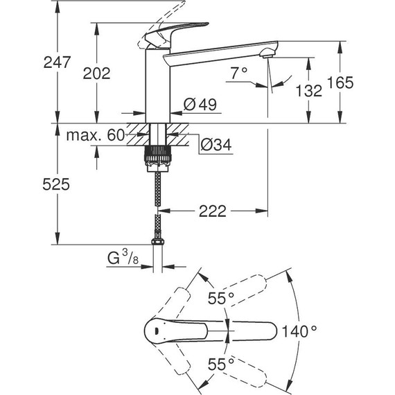 Смеситель для кухни Grohe Eurosmart 30463000 - фото 4