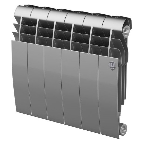 Радиатор Royal Thermo Biliner 350 Silver Satin 480х430 мм (6 секций) - фото 