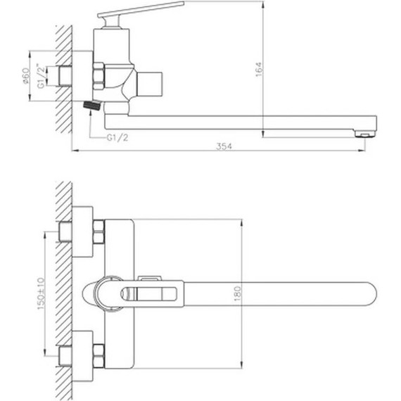 Смеситель для ванны Haiba HB22589 - фото 2