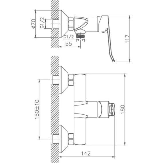 Набор для гигиенического душа Haiba HB55556 - фото 2