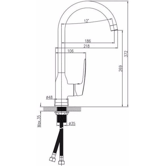 Смеситель для кухни Haiba HB70183 - фото 2