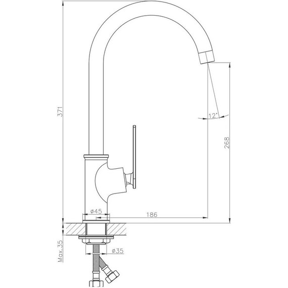 Смеситель для кухни Haiba HB70589 - фото 2