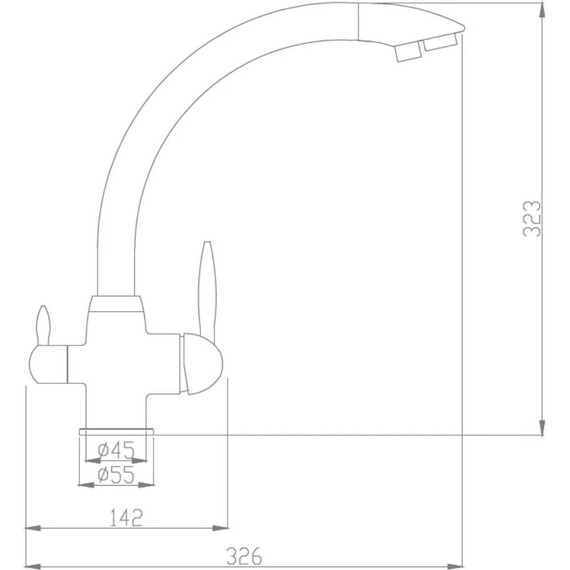 Смеситель для кухни Haiba HB76845 - фото 2