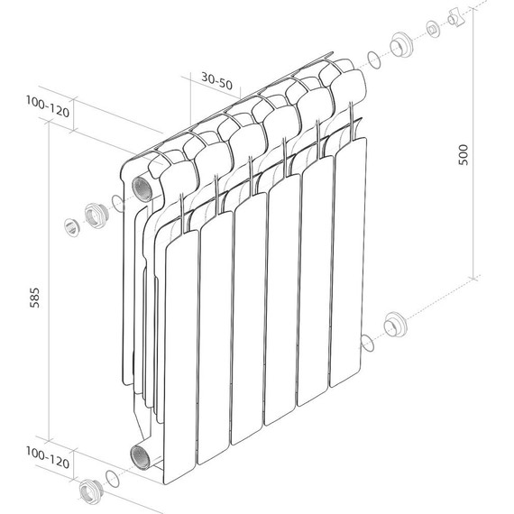 Радиатор Royal Thermo Indigo 2.0 500 800х580 мм (10 секций) - фото 6
