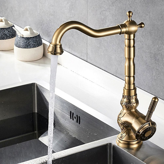 Смеситель для кухни Gerhans K14218, бронза - фото 2