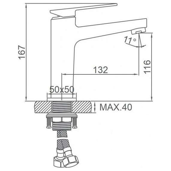 Смеситель для раковины Ledeme L1078 - фото, картинка 5 Смеситель для раковины Ledeme L1078 - фото 5