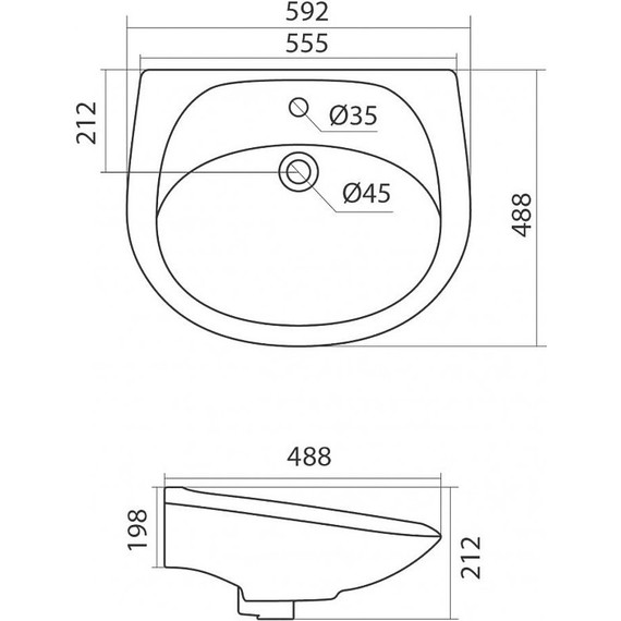 Раковина подвесная Santek Бриз 60 см 1.WH11.0.466 - фото 6