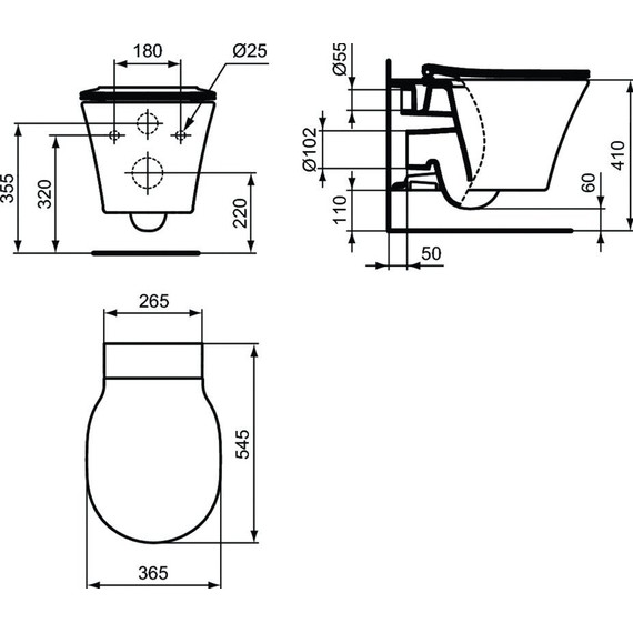 Унитаз подвесной Ideal Standard Connect Air Rimless K819501 с крышкой микролифт - фото 9