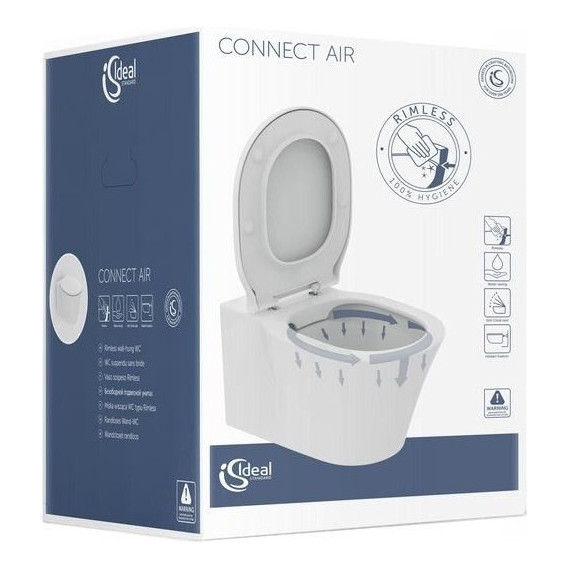 Унитаз подвесной Ideal Standard Connect Air Rimless K819501 с крышкой микролифт - фото 8