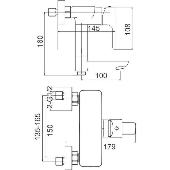 Смеситель для ванны Gerhans K13015W, белый/хром - фото 3