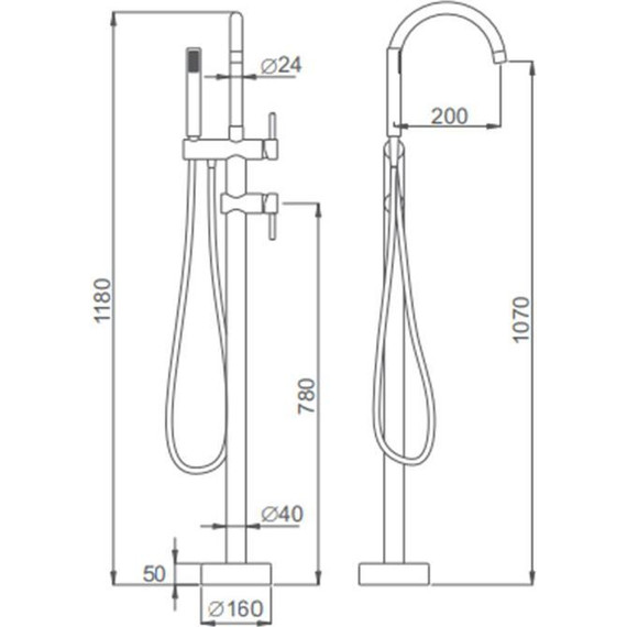 Смеситель для ванны Gerhans K13219, Цвет производителя: хром - фото 3