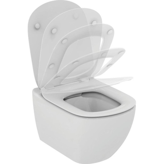 Унитаз подвесной Ideal Standard Tesi Rimless T355101 с крышкой микролифт - фото, картинка 6 Унитаз подвесной Ideal Standard Tesi Rimless T355101 с крышкой микролифт - фото 6