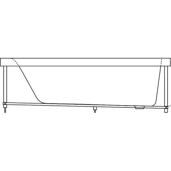 Ванна акриловая Bas Нирвана 150х70 см (на каркасе), Размер - мм: 1500х700 - фото 7