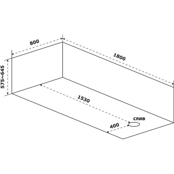 Ванна акриловая Bas Нирвана 180х80 см (на каркасе), Размер - мм: 1800х800 - фото, картинка 8 Ванна акриловая Bas Нирвана 180х80 см (на каркасе), Размер - мм: 1800х800 - фото 8