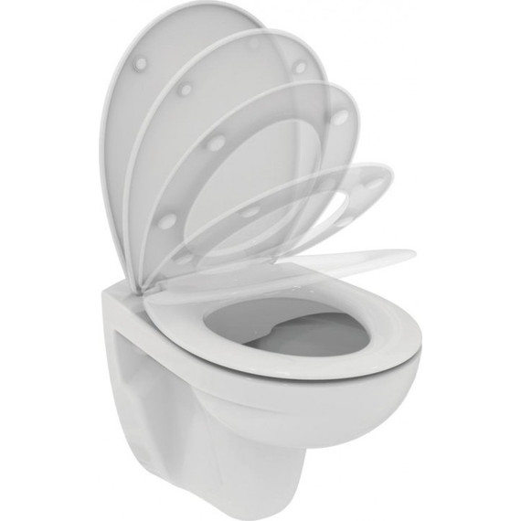 Унитаз подвесной Ideal Standard Eurovit Rimless K881201 с крышкой микролифт - фото 3